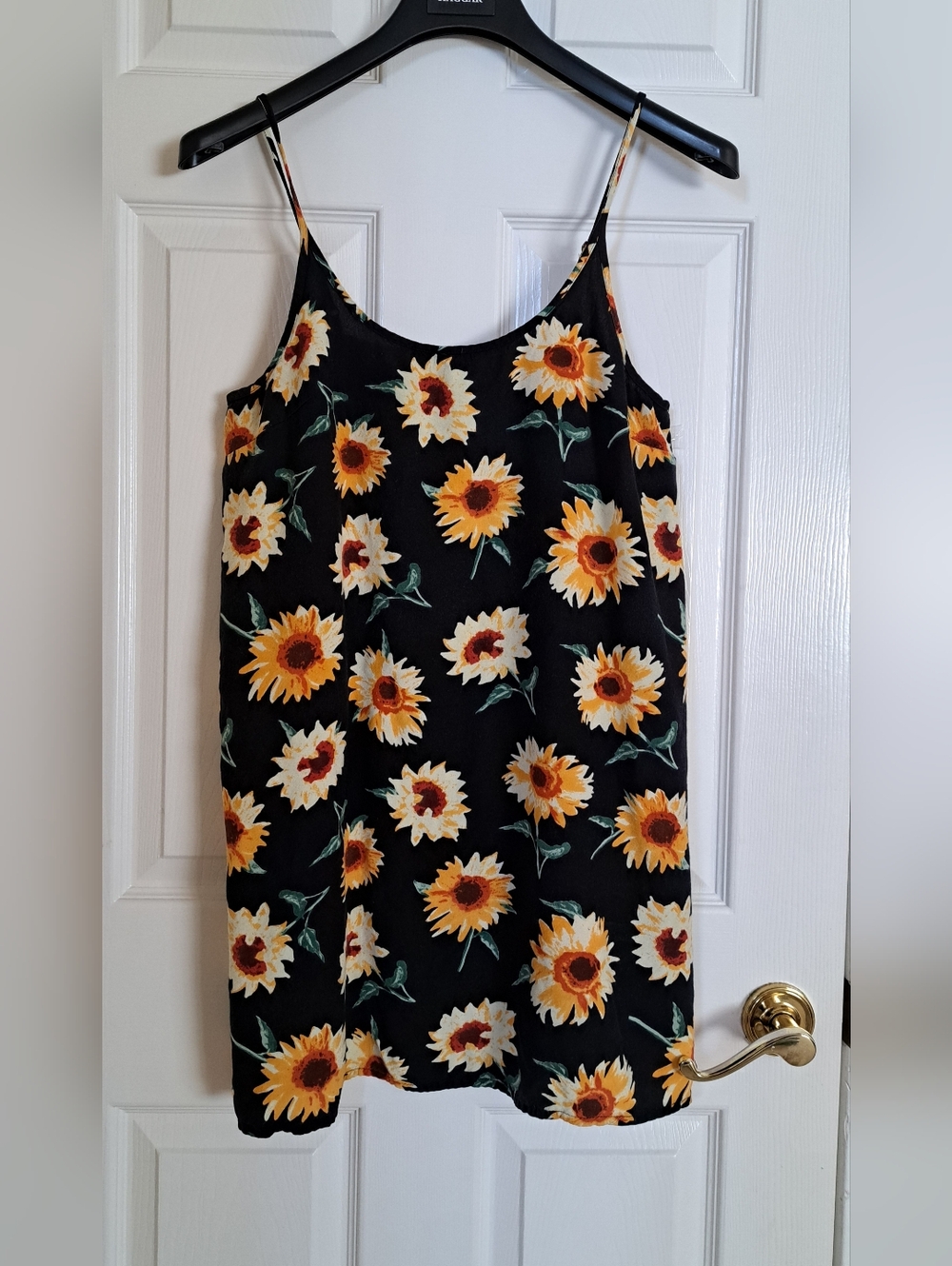 Kimchi Blue Black Sunflower Printed Mini Dress from Urban Outfitters